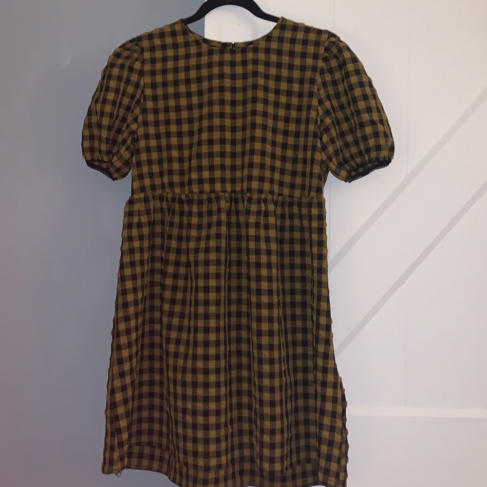 Target’s Wild Fable Brand checkered brown black dress.